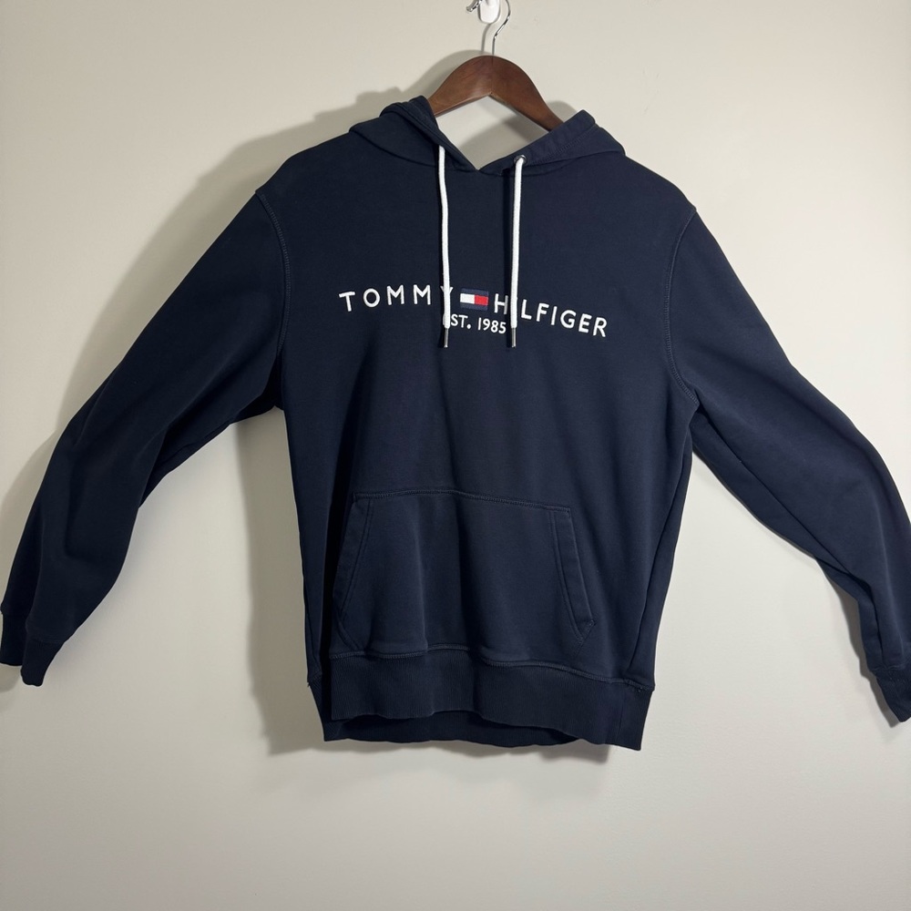 Tommy Hilfiger Navy Hoodie for Men Size Medium